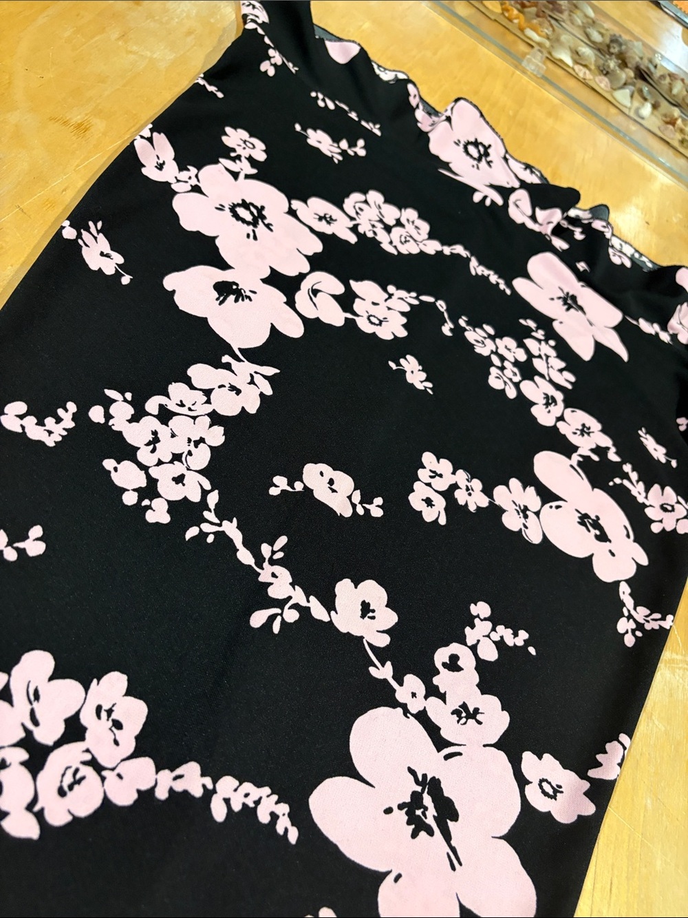 My Michelle ~ Black Dress with Pink Floral Print - Picture 4 of 6
